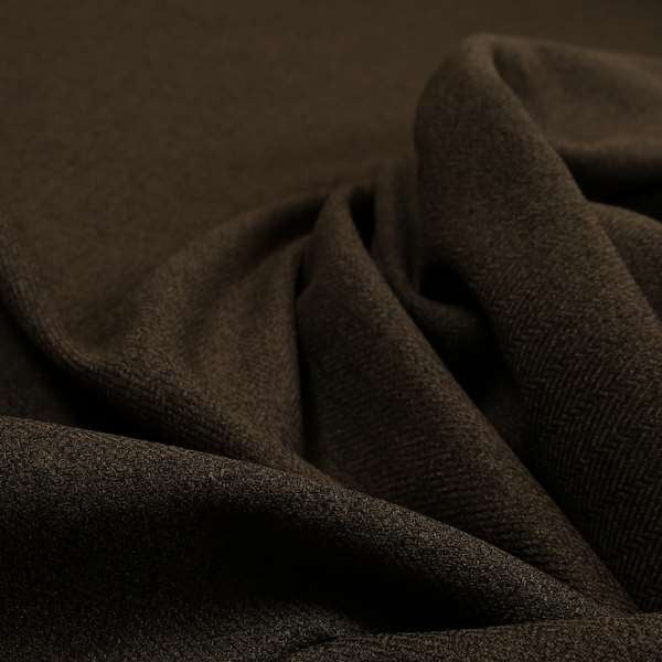 Irvine Herringbone Weave Chenille Upholstery Fabric Chocolate Brown Colour - Made To Measure Curtains