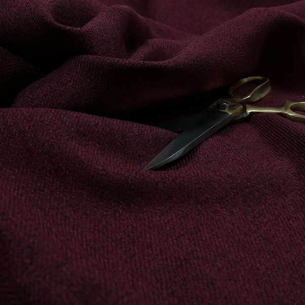 Irvine Herringbone Weave Chenille Upholstery Fabric Wine Colour - Roman Blinds