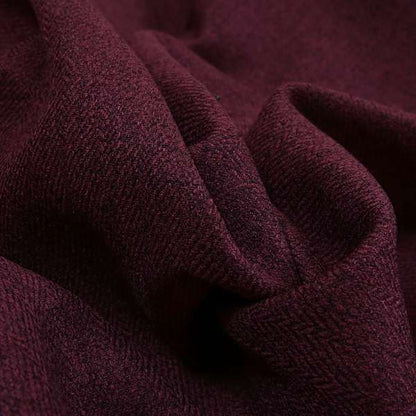 Irvine Herringbone Weave Chenille Upholstery Fabric Wine Colour - Made To Measure Curtains