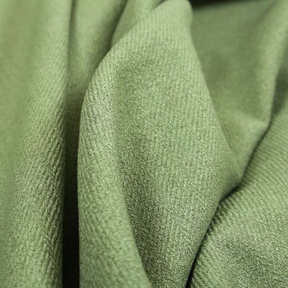 Irvine Herringbone Weave Chenille Upholstery Fabric Green Colour - Made To Measure Curtains