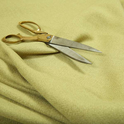 Irvine Herringbone Weave Chenille Upholstery Fabric Yellow Zest Colour - Made To Measure Curtains