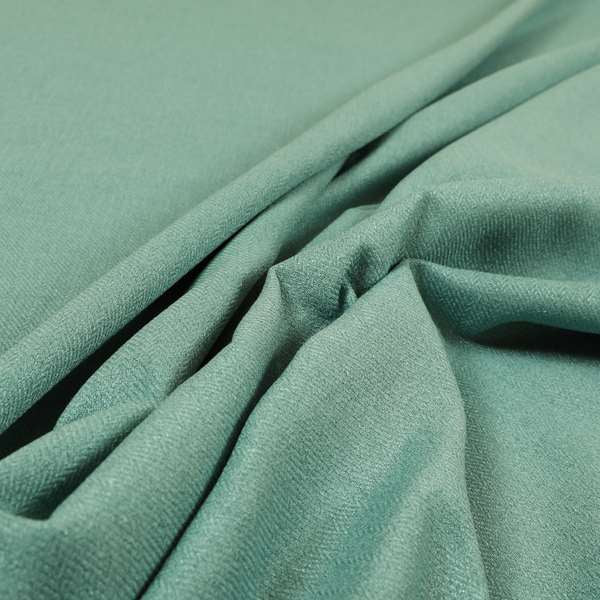 Irvine Herringbone Weave Chenille Upholstery Fabric Jade Green Colour - Made To Measure Curtains