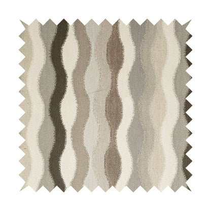 Aura Striped Neutral Colour Shades Pattern Fabric Chenille Upholstery Fabric JO-01 - Roman Blinds