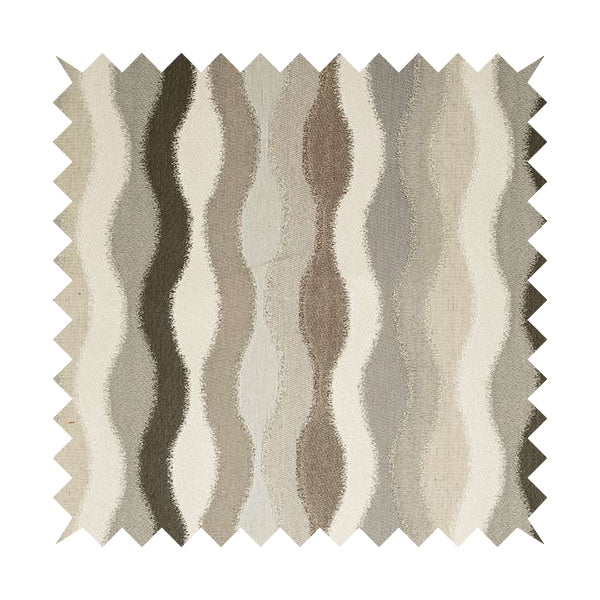 Aura Striped Neutral Colour Shades Pattern Fabric Chenille Upholstery Fabric JO-01 - Made To Measure Curtains