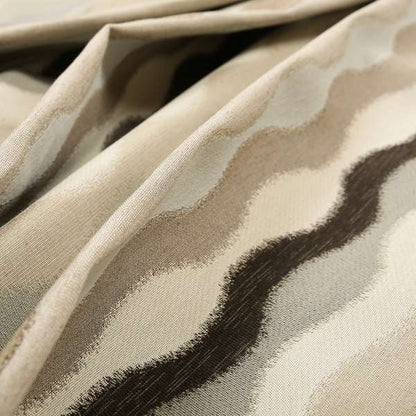 Aura Striped Neutral Colour Shades Pattern Fabric Chenille Upholstery Fabric JO-01 - Made To Measure Curtains