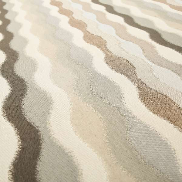 Aura Striped Neutral Colour Shades Pattern Fabric Chenille Upholstery Fabric JO-01 - Handmade Cushions