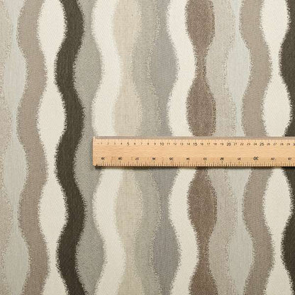 Aura Striped Neutral Colour Shades Pattern Fabric Chenille Upholstery Fabric JO-01 - Made To Measure Curtains