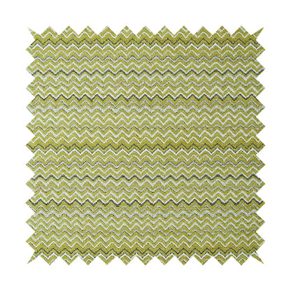 Zig Zag Green Chevron Striped Pattern Fabric Chenille Upholstery Fabric JO-04 - Made To Measure Curtains