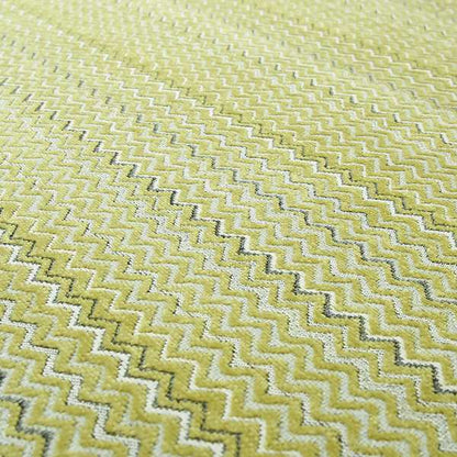 Zig Zag Green Chevron Striped Pattern Fabric Chenille Upholstery Fabric JO-04 - Roman Blinds