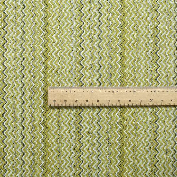 Zig Zag Green Chevron Striped Pattern Fabric Chenille Upholstery Fabric JO-04 - Roman Blinds