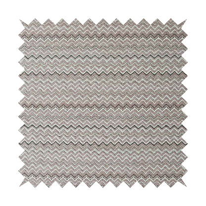 Zig Zag Lilac Chevron Striped Pattern Fabric Chenille Upholstery Fabric JO-05 - Roman Blinds