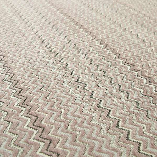 Zig Zag Lilac Chevron Striped Pattern Fabric Chenille Upholstery Fabric JO-05 - Handmade Cushions