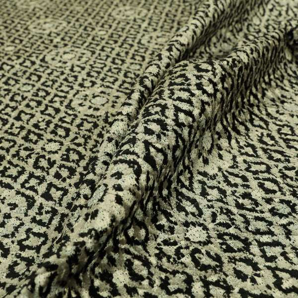 Modern Pattern Black Grey Colour Velvet Textured Upholstery Fabric JO-1001 - Roman Blinds