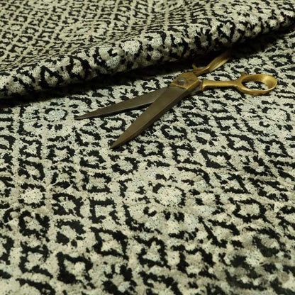 Modern Pattern Black Grey Colour Velvet Textured Upholstery Fabric JO-1001 - Roman Blinds