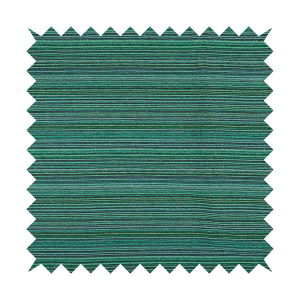 Striped Pattern Blue Colour Chenille Textured Upholstery Fabric JO-1003 - Roman Blinds