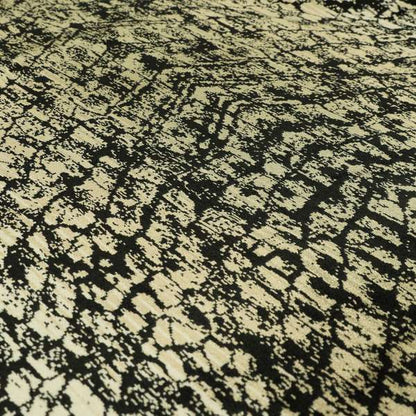 Scale Pattern Black Beige Colour Velvet Textured Upholstery Fabric JO-1006 - Roman Blinds