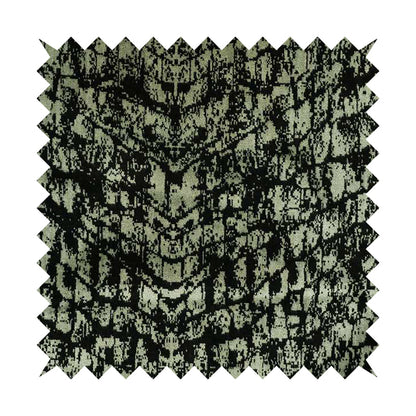 Scale Pattern Black Grey Colour Velvet Textured Upholstery Fabric JO-1007 - Made To Measure Curtains