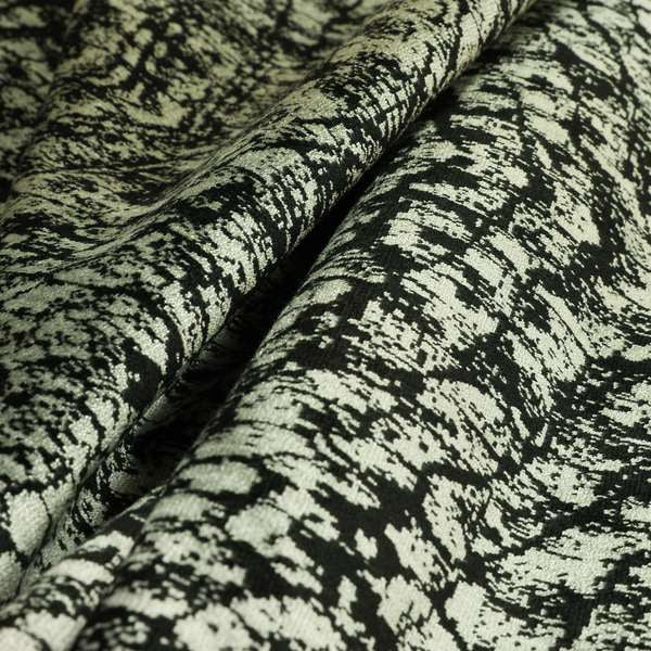 Scale Pattern Black Grey Colour Velvet Textured Upholstery Fabric JO-1007
