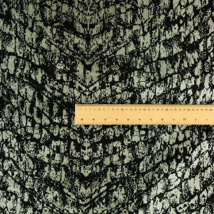 Scale Pattern Black Grey Colour Velvet Textured Upholstery Fabric JO-1007 - Made To Measure Curtains