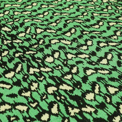 Green Black Colour Jungle Falling Leafs Pattern Soft Velvet Upholstery Fabric JO-1021 - Made To Measure Curtains