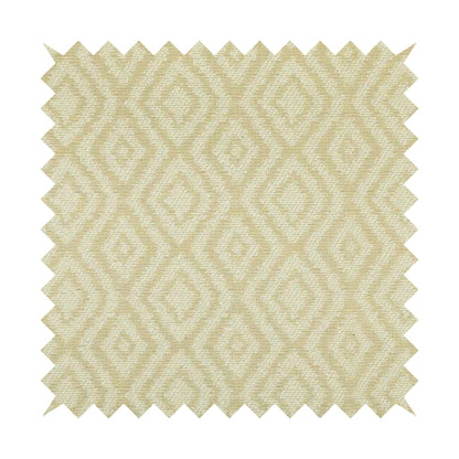 Cream Beige Colour Geometric Pattern Soft Chenille Upholstery Fabric JO-1022