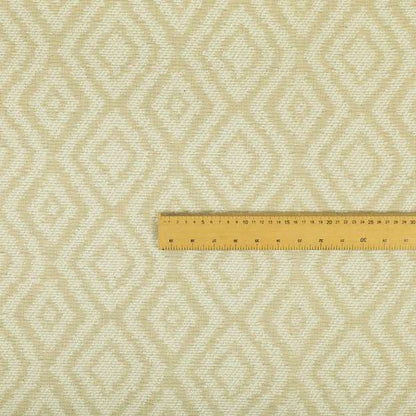 Cream Beige Colour Geometric Pattern Soft Chenille Upholstery Fabric JO-1022 - Handmade Cushions