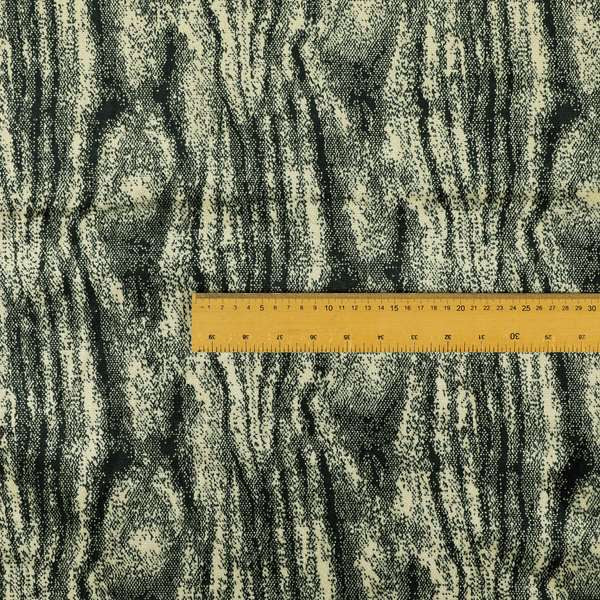 Navy Blue Cream Colour Bark Striped Pattern Velvet Woven Upholstery Fabric JO-1026 - Made To Measure Curtains