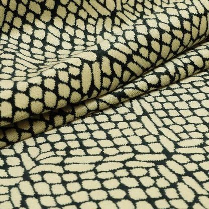 Cream Navy Blue Colour Pebble Effect Pattern Soft Velvet Upholstery Fabric JO-1032 - Handmade Cushions