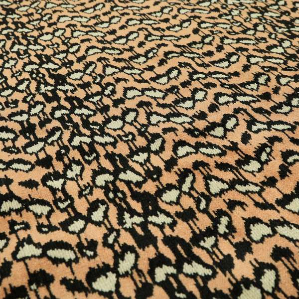 Salmon Pink Black Colour Jungle Falling Leafs Pattern Soft Velvet Upholstery Fabric JO-1037 - Handmade Cushions