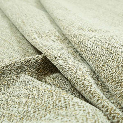 Ella Trellis Pattern Interior Fabric In White Yellow Colour Woven Soft Chenille Fabric JO-104 - Made To Measure Curtains