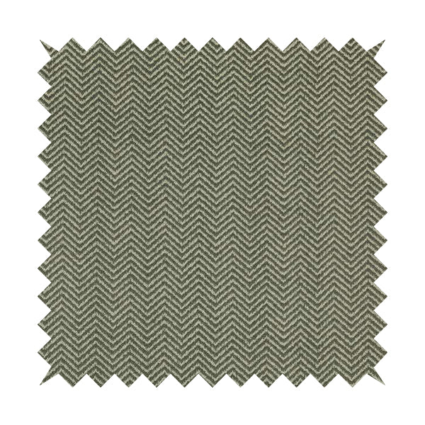 Grey Coloured Chevron Striped Chenille Furnishing Upholstery Fabric JO-1041 - Roman Blinds