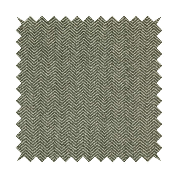 Grey Coloured Chevron Striped Chenille Furnishing Upholstery Fabric JO-1041 - Handmade Cushions