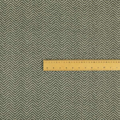 Grey Coloured Chevron Striped Chenille Furnishing Upholstery Fabric JO-1041 - Roman Blinds