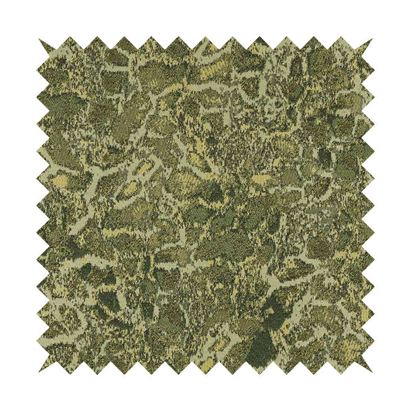 Abstract Camouflage Pattern In Green Colour Chenille Jacquard Upholstery Fabric JO-1048 - Roman Blinds