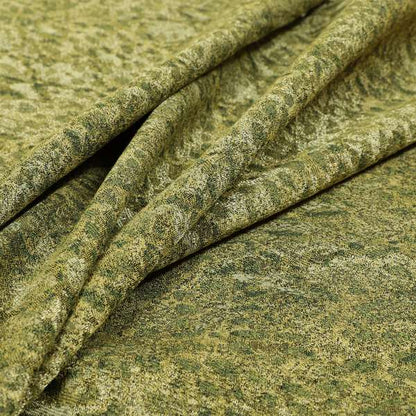 Abstract Camouflage Pattern Green Colour Chenille Jacquard Upholstery Fabric JO-1049 - Roman Blinds