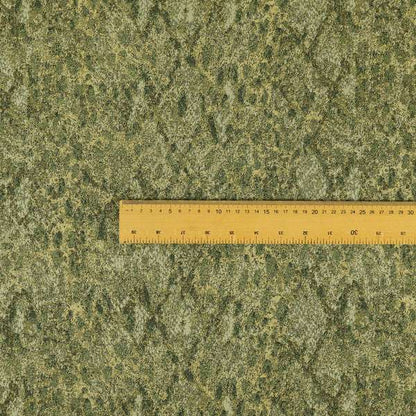 Abstract Camouflage Pattern Green Colour Chenille Jacquard Upholstery Fabric JO-1049 - Roman Blinds