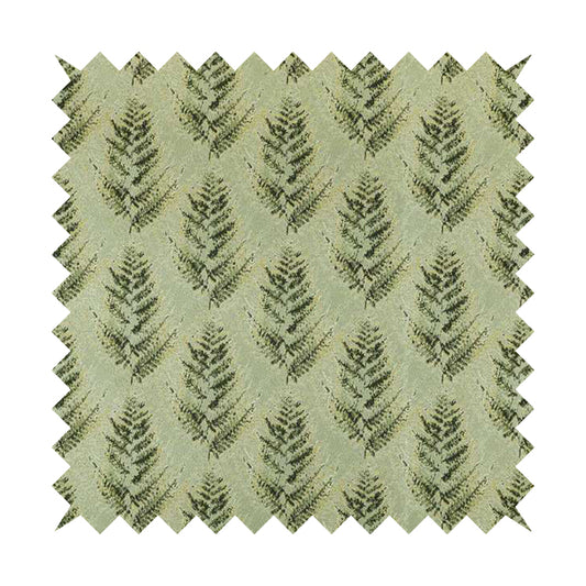 Shine Tone Green Silver Colour Tree Pattern Chenille Furnishing Upholstery Fabric JO-1052