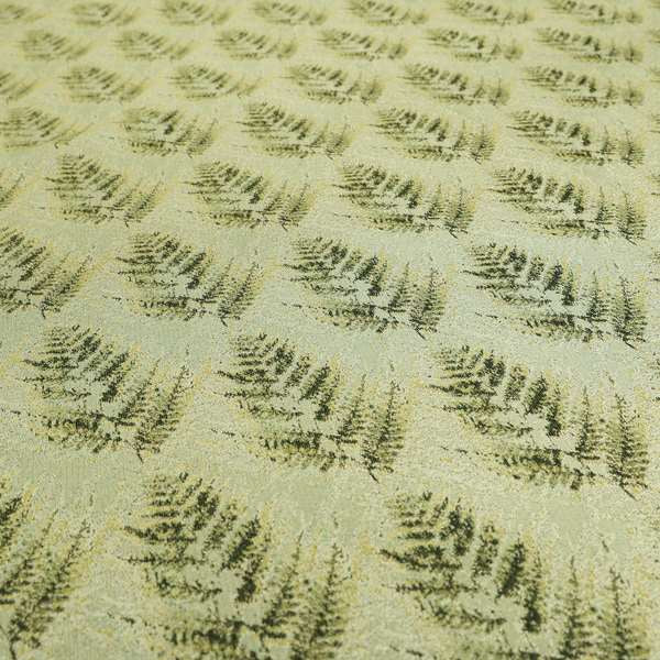 Shine Tone Green Silver Colour Tree Pattern Chenille Furnishing Upholstery Fabric JO-1052 - Made To Measure Curtains