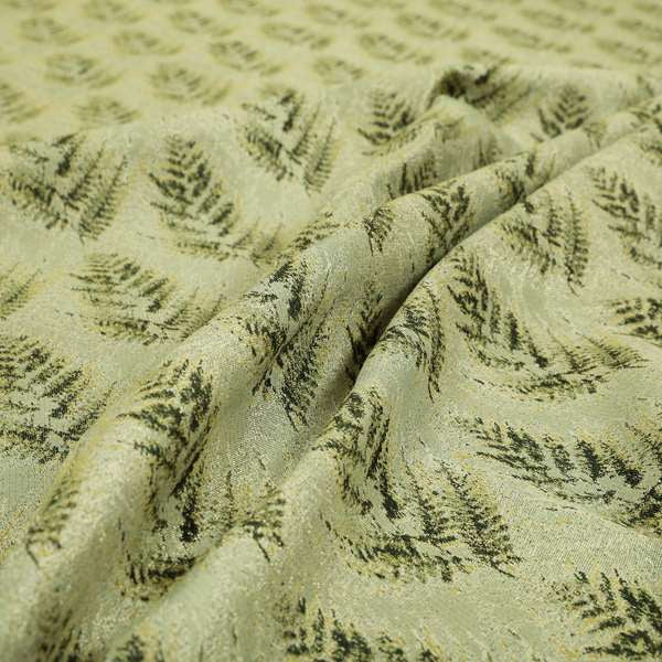 Shine Tone Green Silver Colour Tree Pattern Chenille Furnishing Upholstery Fabric JO-1052 - Roman Blinds