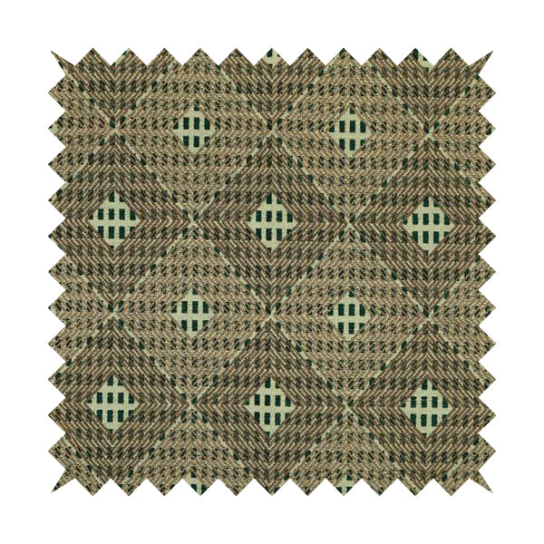 Teal Pink Colour Modern Geometric Pattern Soft Chenille Upholstery Fabric JO-1058