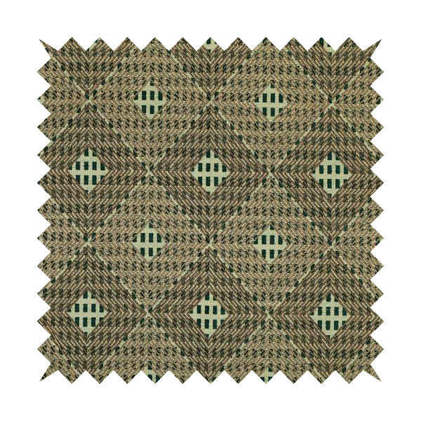 Teal Pink Colour Modern Geometric Pattern Soft Chenille Upholstery Fabric JO-1058 - Made To Measure Curtains