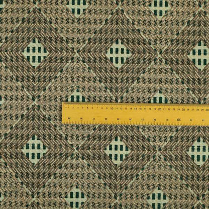 Teal Pink Colour Modern Geometric Pattern Soft Chenille Upholstery Fabric JO-1058 - Roman Blinds