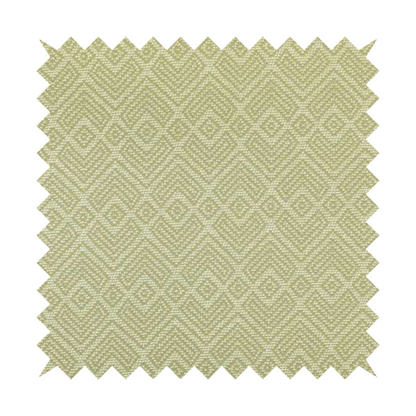 Cream Gold Colour Textured Geometric Pattern Soft Chenille Upholstery Fabric JO-1059