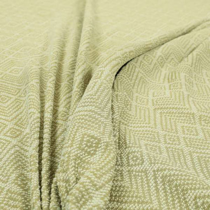 Cream Gold Colour Textured Geometric Pattern Soft Chenille Upholstery Fabric JO-1059