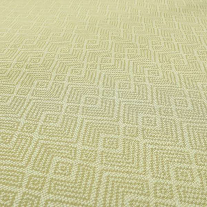 Cream Gold Colour Textured Geometric Pattern Soft Chenille Upholstery Fabric JO-1059 - Handmade Cushions