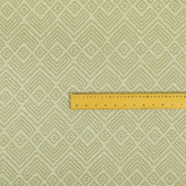 Cream Gold Colour Textured Geometric Pattern Soft Chenille Upholstery Fabric JO-1059 - Handmade Cushions