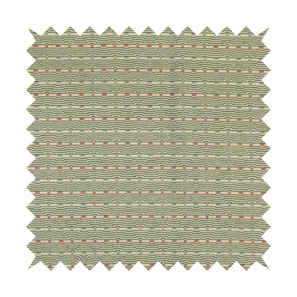 Striped Pattern Cream Grey Pink Colour Furnishing Upholstery Fabric JO-1064 - Made To Measure Curtains