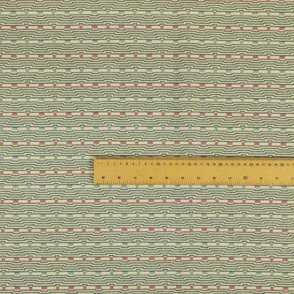Striped Pattern Cream Grey Pink Colour Furnishing Upholstery Fabric JO-1064