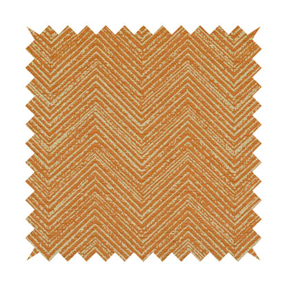 Chevron Pattern Chenille Material In Orange Colour Upholstery Fabrics JO-1068 - Roman Blinds