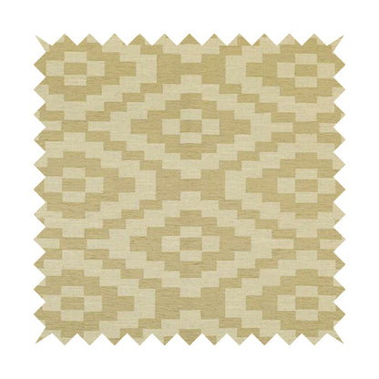 Beige Cream Colour Cubed Tetris Pattern Furnishing Upholstery Fabric JO-1075 - Made To Measure Curtains